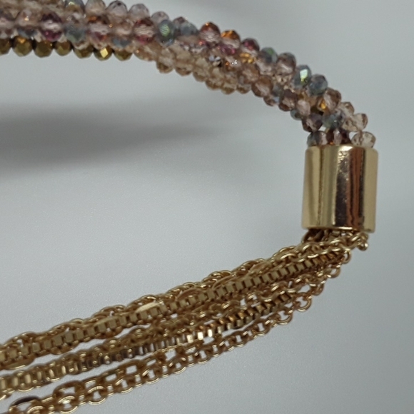 Gold Beaded Chain Necklace A NEW DAY Womens Fashion Necklace - Picture 3 of 6